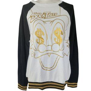 Disney Parks Women's Color Block Duck Tales Scrooge McDuck Sweatshirt XL Mickey
